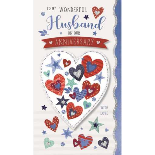 Picture of TO MY WONDERFUL HUSBAND ANNIVERSARY CARD
